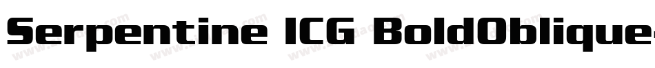 Serpentine ICG BoldOblique字体转换